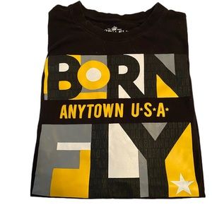 Men’s 4XL Black Born Fly short sleeve T-Shirt